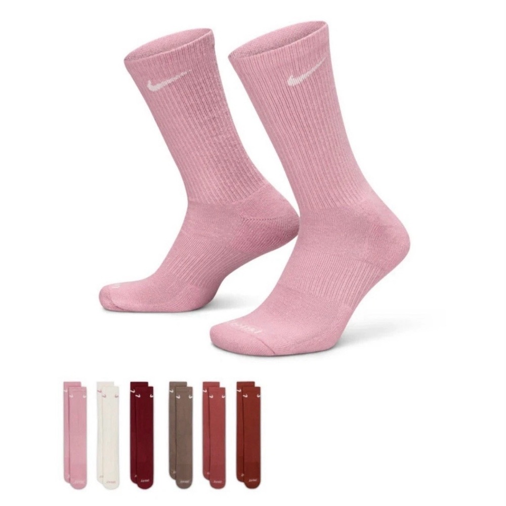 Nike Everyday Plus Cushioned Dri-Fit Crew Socks Men 8-12 Women 10-13 SX6897-936
